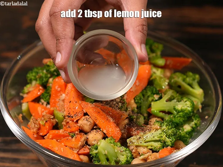 Step 22 – Add 2 tbsp of&nbsp;<a href="https://www.tarladalal.com/glossary-lemon-juice-numbi-ka-ras-nimbu-ka-juice-471i">lemon juice</a>.