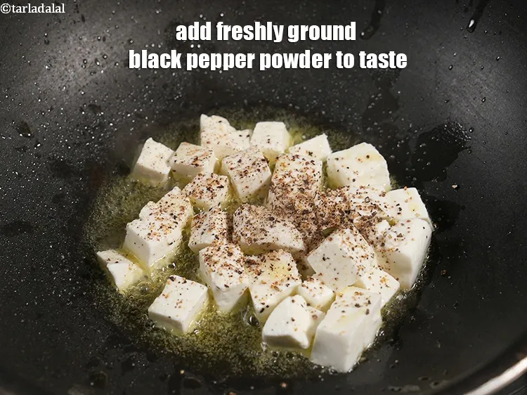 Step 16 – Add freshly ground black pepper powder to taste.