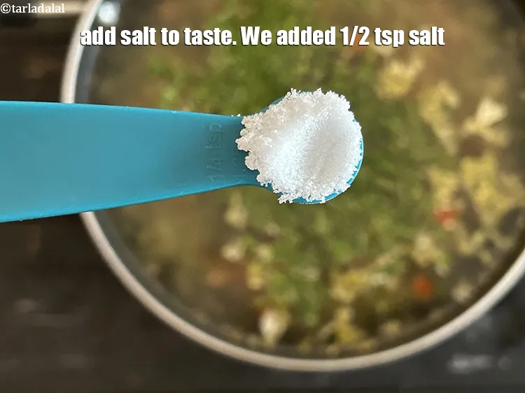 Step 19 – Add salt to taste. We added 1/2&nbsp;tsp salt.