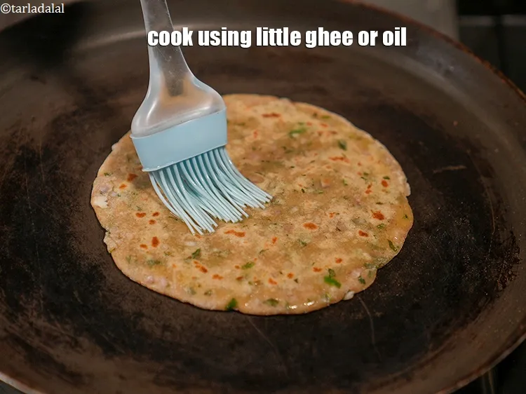 Step 14 – Cook using little ghee or oil.