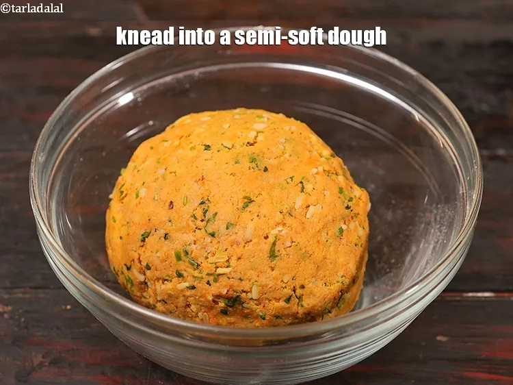 Step 18 – Knead into a&nbsp;semi-soft dough.