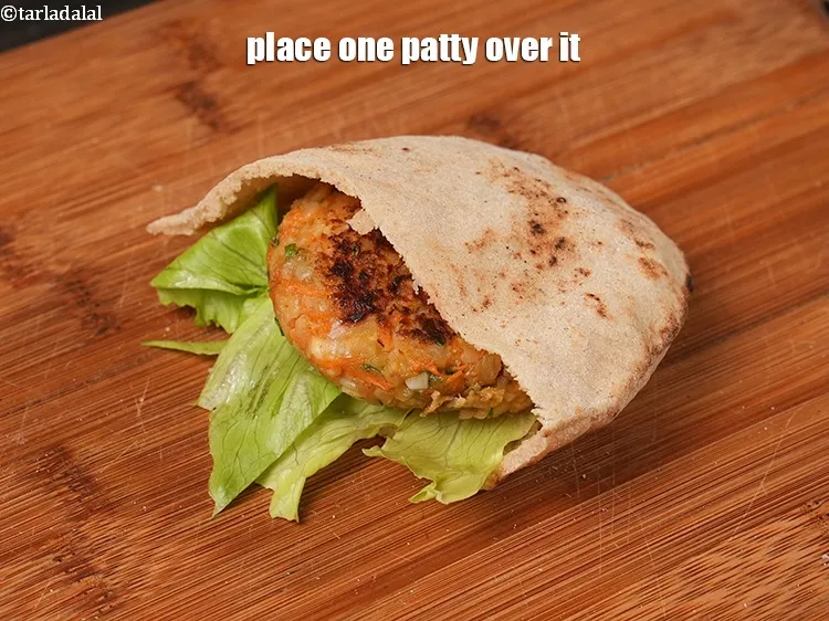 Step 34 – Place one patty over it.