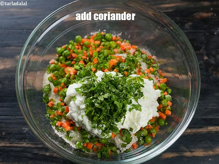 Step 14 – Add 1 tbsp finely&nbsp;<a href="https://www.tarladalal.com/glossary-chopped-coriander-783i">chopped coriander (dhania)</a>.