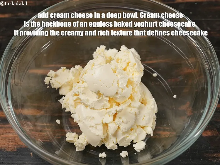 Step 14 – Add 1&frac12; cups <a href="https://www.tarladalal.com/glossary-cream-cheese-319i">cream cheese</a> in a deep bowl. Cream cheese is the backbone …