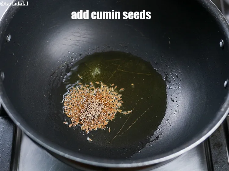 Step 14 – Add 1 tsp cumin seeds.
