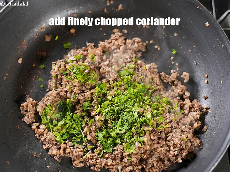 Step 15 – Add finely chopped coriander.