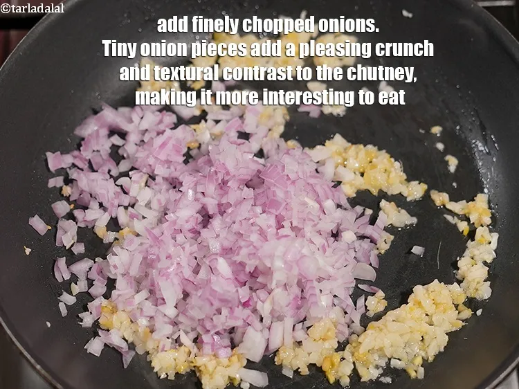 Step 14 – Add 1/3 cup finely&nbsp;<a href="https://www.tarladalal.com/glossary-chopped-onions-722i">chopped onions</a>. Tiny onion pieces add a pleasing crunch and textural …