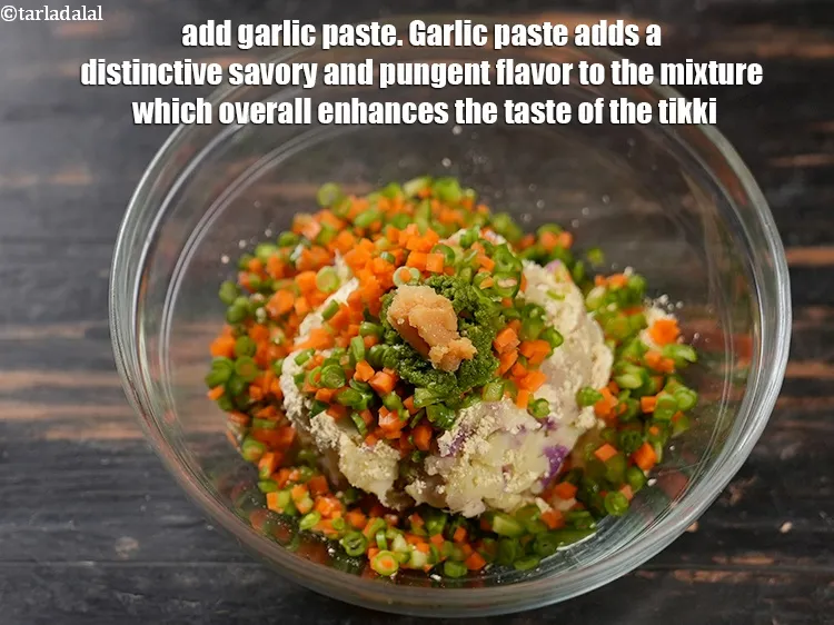 Step 14 – Add &frac12; tsp&nbsp;<a href="https://www.tarladalal.com/glossary-garlic-paste-lehsun-ki-paste-lahsun-ki-paste-350i">garlic (lehsun) paste</a>. Garlic paste adds a distinctive savory and pungent flavor …