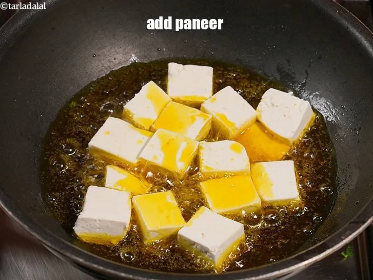 Step 14 – Add 2 cups <a href="https://www.tarladalal.com/glossary-paneer-cottage-cheese-chenna-985i">paneer (cottage cheese)</a>.