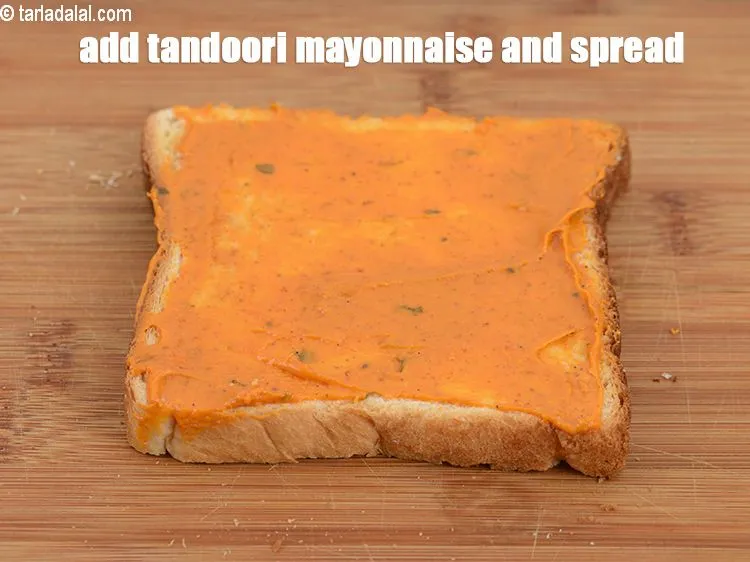 Step 14 – Add 1 tsp tandoori <a href="https://www.tarladalal.com/glossary-mayonnaise-505i">mayonnaise</a>.
