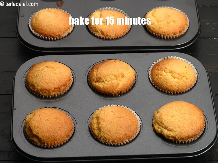 Step 15 – Bake the muffins in pre heated oven at 180&deg;C (360&deg;F) for 15 minutes or until …