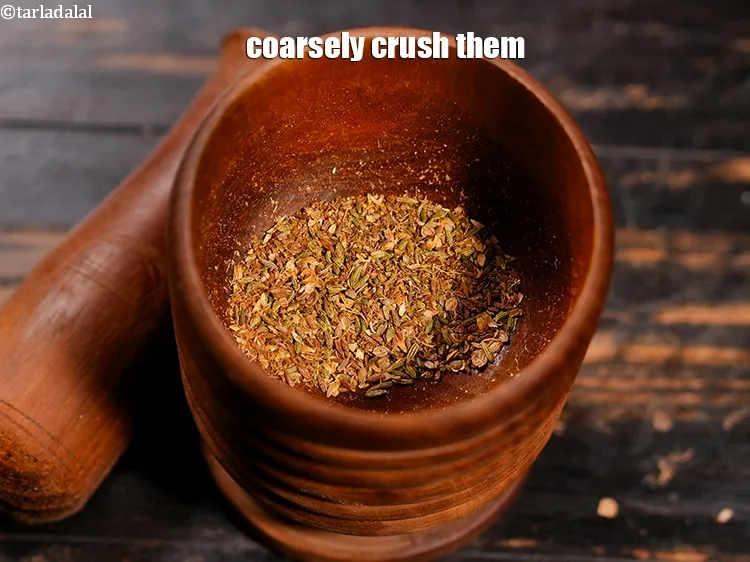 Step 14 – Coarsely crush them and keep aside.