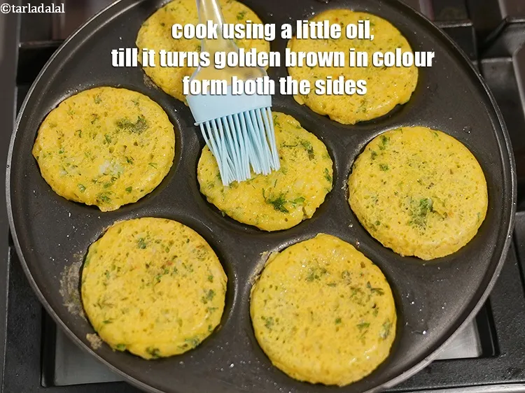 Step 14 – Cook using a little oil, till it turns golden brown in colour form both the …