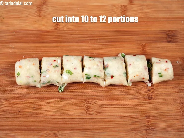 Step 14 – Cut into 10 to 12 equal portions.&nbsp;