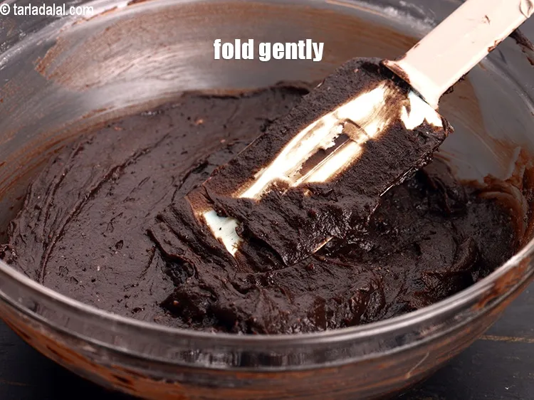 Step 15 – Fold gently using a spatula.