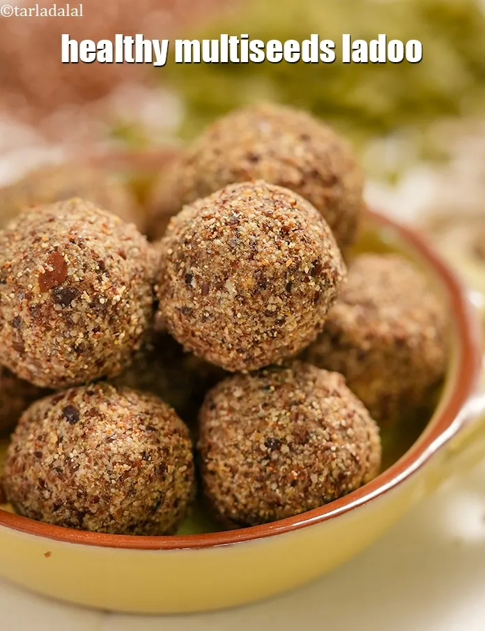 Step 14 – Store <strong>multiseeds ladoo recipe&nbsp;|&nbsp;healthy multiseeds ladoo&nbsp;|&nbsp;no sugar mixed seeds ladoos&nbsp;|</strong> in an air tight container …