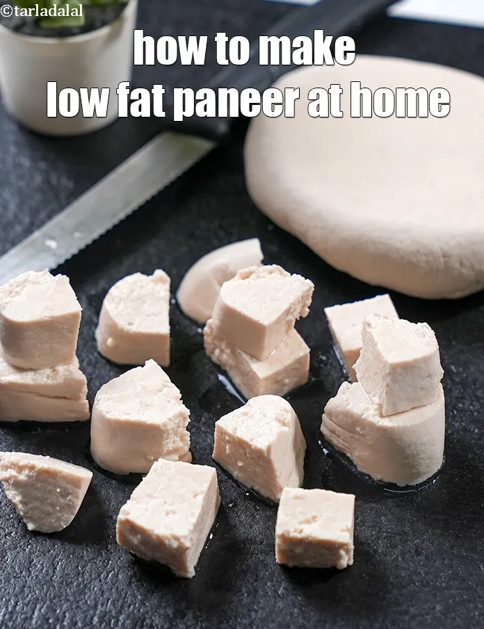 Step 14 – Cut <strong>low fat paneer recipe | how to make low fat paneer at home | …