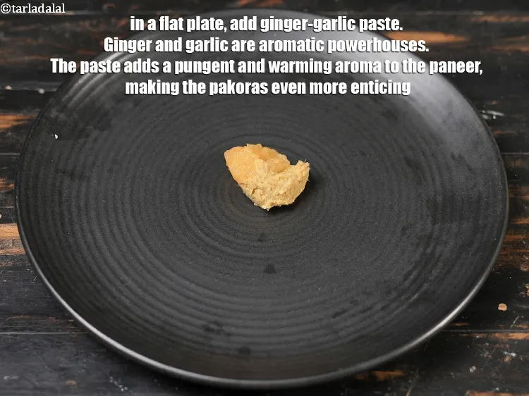 Step 14 – In a flat plate, add 1 tbsp <a href="https://www.tarladalal.com/glossary-ginger-garlic-paste-adrak-lehsun-ki-pate-adrak-lahsun-ki-paste-939i">ginger-garlic (adrak-lehsun) paste</a>. Ginger and garlic are …
