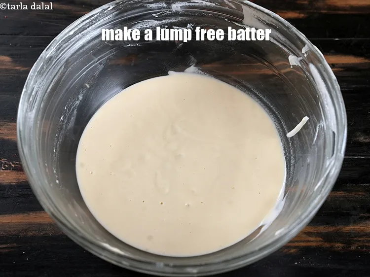 Step 16 – Make a smooth, lump free batter using your hands for mixing.