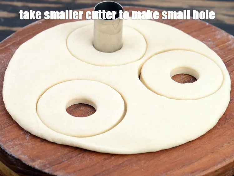 Step 14 – Take a smaller cutter to make a small hole in the centre.