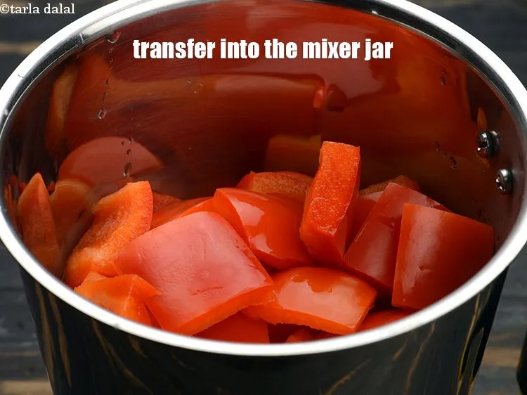 Step 16 – Transfer into the mixer jar.