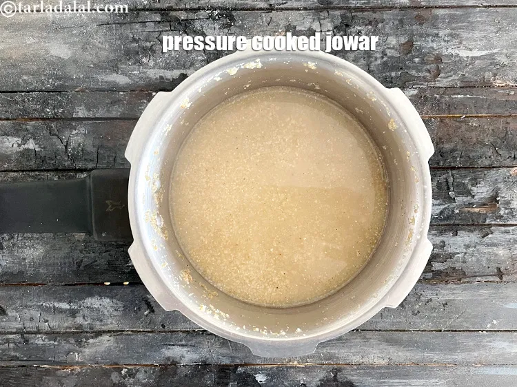 Step 23 – This is how the pressure cooked jowar looks.