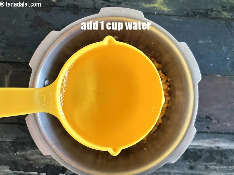 Step 16 – Add 1 cup of water.