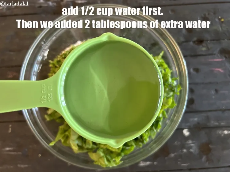 Step 15 – We first added&nbsp;<meta charset="UTF-8" />&frac12; cup of water. Then required 2 tablespoons more of water.