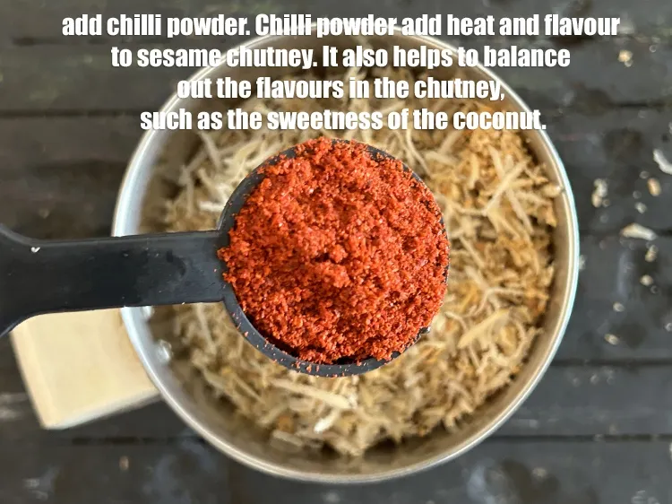 Step 14 – Add&nbsp;<meta charset="UTF-8" /><meta charset="UTF-8" />2 tbsp&nbsp;<a href="glossary-chilli-powder-red-chilli-powder-339i">chilli powder</a>.&nbsp;Chilli powder adds heat and flavor to sesame …
