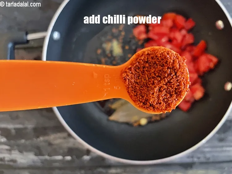 Step 19 – Add&nbsp;<meta charset="UTF-8" />1 tsp&nbsp;<a href="glossary-chilli-powder-red-chilli-powder-339i">chilli powder</a>.