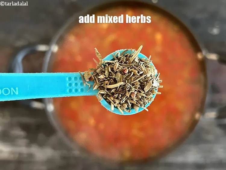 Step 21 – Add 1 tsp mixed herbs. &nbsp;