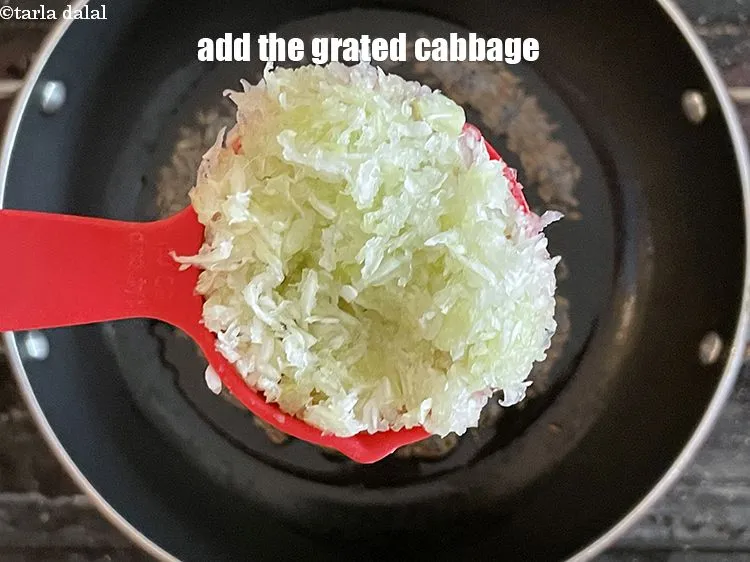 Step 30 – Add&nbsp;<meta charset="UTF-8" />1/4 cup&nbsp;<a href="glossary-grated-cabbage-860i">grated cabbage</a>.
