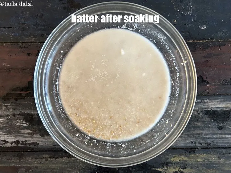 Step 12 – This is what the soaked batter looks like after soaking.