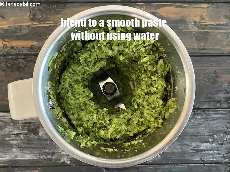 Step 15 – Blend to a coarse paste without using any water.