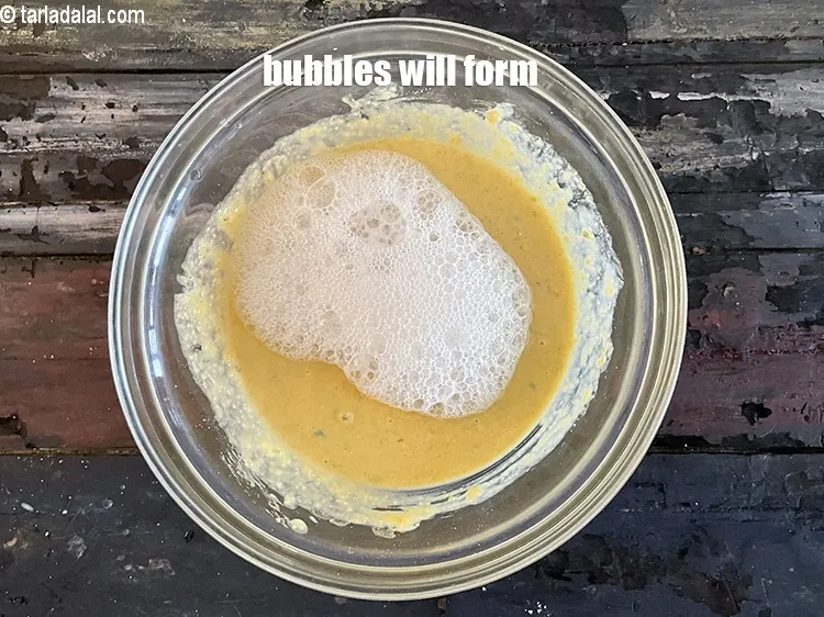 Step 14 – Let the bubbles form.