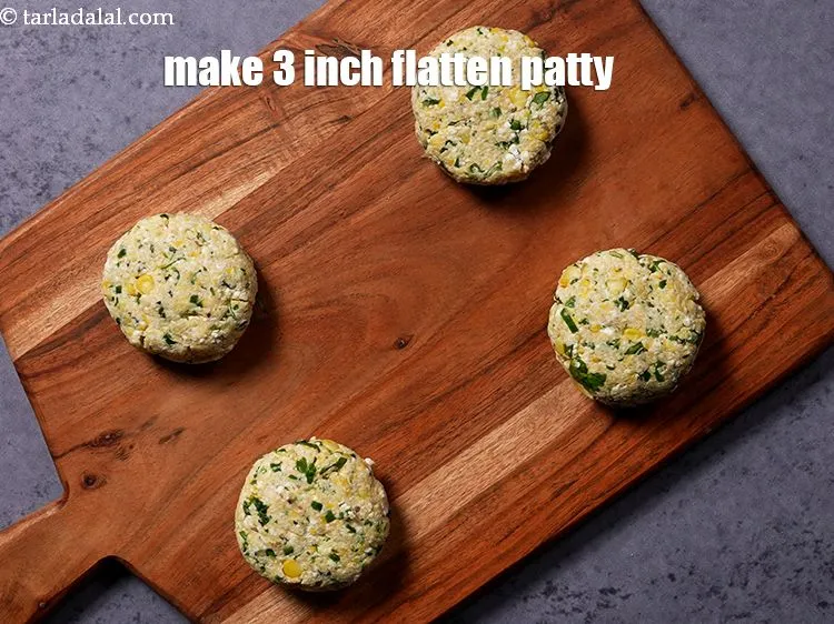 Step 19 – Divide the mixture into 4 equal portions. Roll each portion into a ball.Flatten it between …