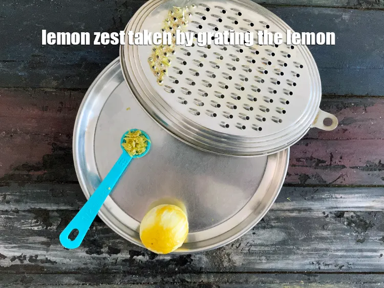 Step 4 – Here is an image of lemon zest taken from a lemon by grating a lemon.&nbsp;