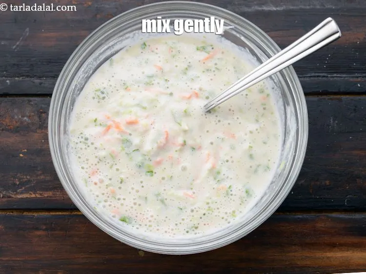 Step 29 – Never mix the batter vigorously after adding fruit salt, the air trapped would escape resulting …