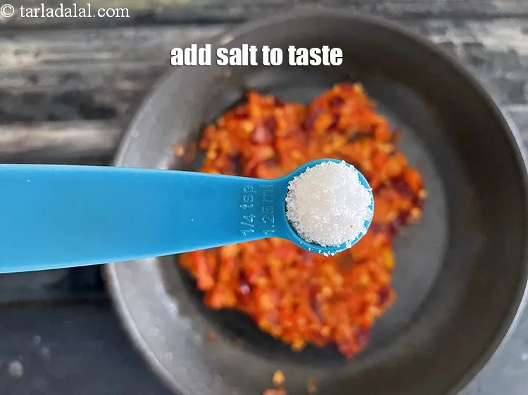 Step 14 – Add salt to taste. We added 1/4 tsp salt.