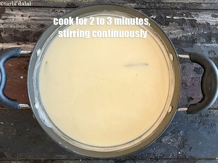 Step 14 – Cook for 2 to 3 minutes, while stirring continuously.