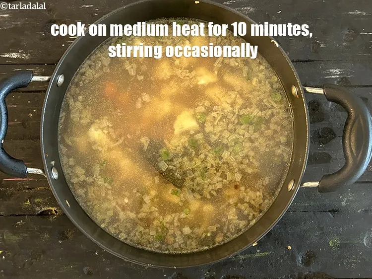 Step 15 – Cook on a medium flame for 10 minutes, while stirring occasionally.