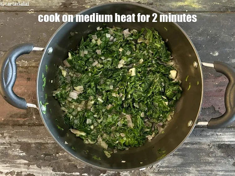 Step 14 – Cook on a medium flame for 2 minutes.