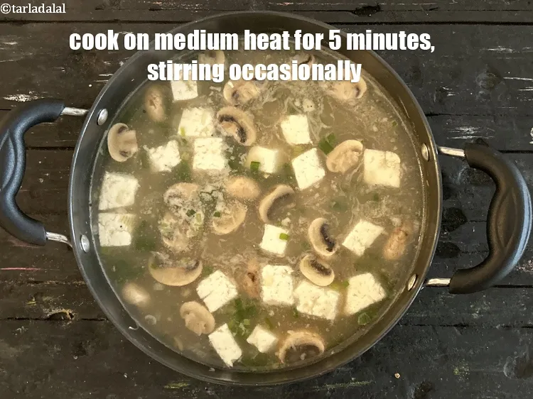 Step 17 – Cook on a medium flame for 5 minutes, while stirring occasionally.