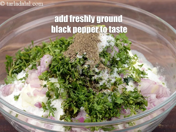 Step 14 – Add <a href="https://www.tarladalal.com/glossary-freshly-ground-black-pepper-kalimirch-powder-kali-mirch-ka-powder-567i">freshly ground black pepper (kalimirch)</a> to taste.