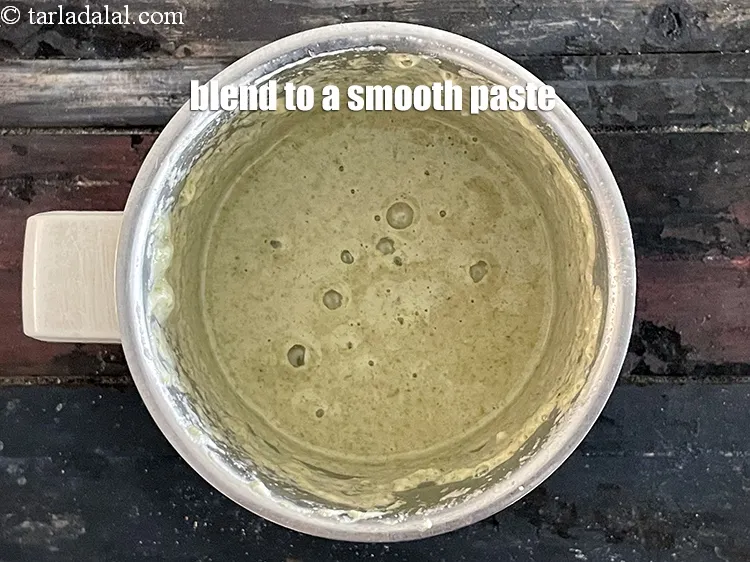 Step 15 – Blend in a mixer to a smooth paste&nbsp;till the batter has the consistency of dosa …