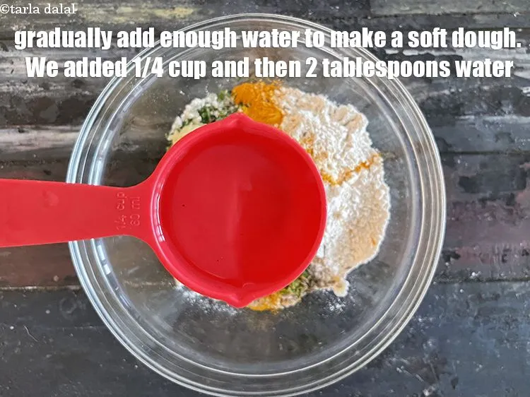 Step 15 – Gradually add enough water to make a soft dough. We added 1/4&nbsp;cup water and then …