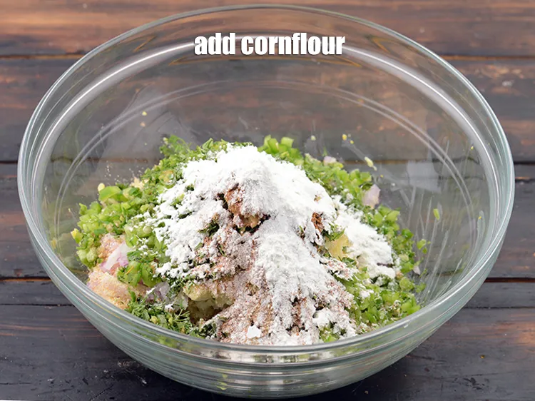 Step 14 – Add 1 tbsp&nbsp;<a href="https://www.tarladalal.com/glossary-cornflour-cornstarch-maize-starch-corn-flour-112i">cornflour</a>.