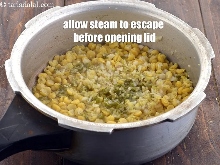 Step 13 – Allow the steam to escape before opening the lid.