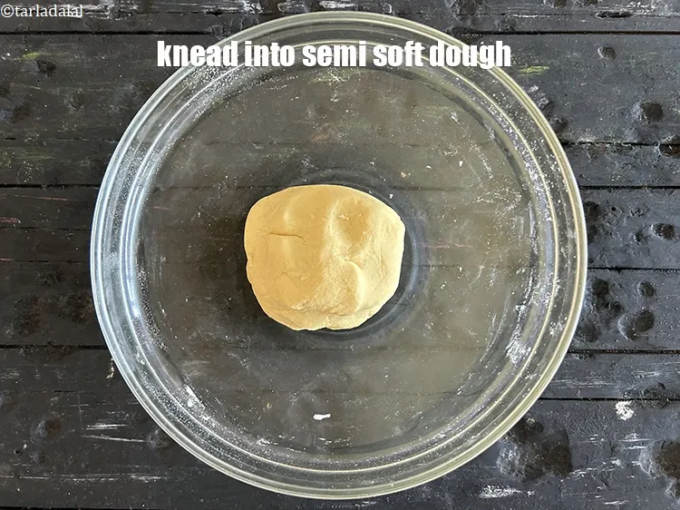 Step 30 – A semi-soft dough is required because we are using maize flour.