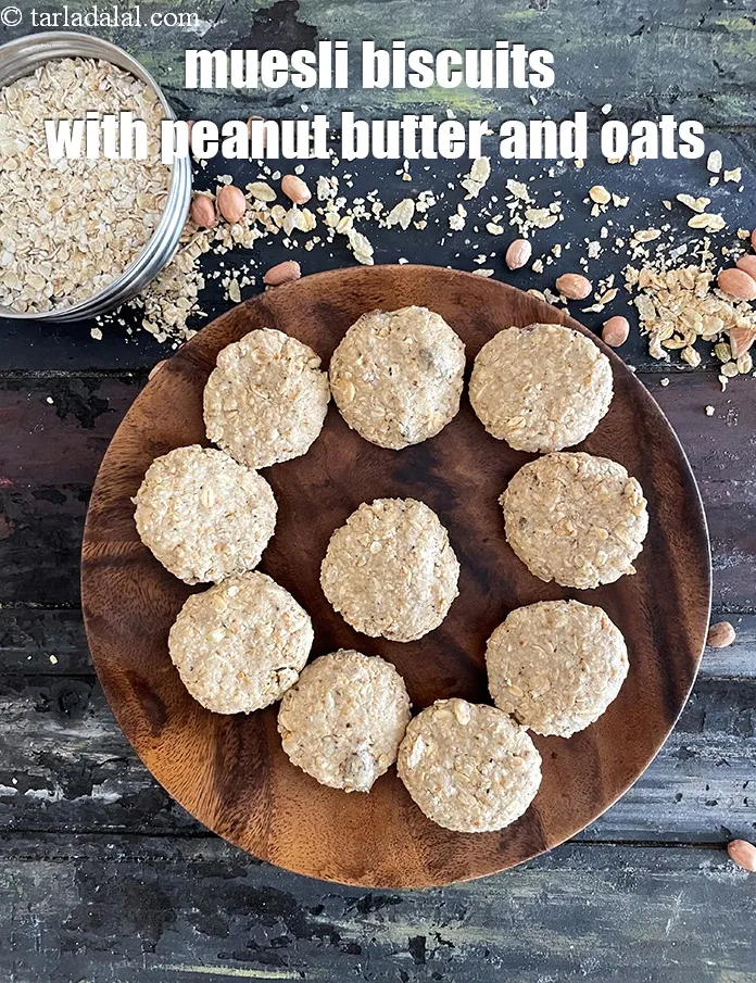 Step 15 – Serve <strong>no bake oats muesli and peanut butter cookies | muesli biscuits with peanut butter …